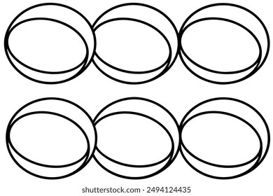 Hip Circle Band Modern Line Art Illustration Ideas Collection