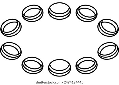 Hip Circle Band Unique Line Art Illustration Ideas Techniques