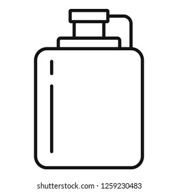Hip flask icon. Outline hip flask vector icon for web design isolated on white background