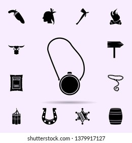 hip flask icon. wild west material icons universal set for web and mobile