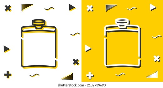 hip flask line icon. Simple outline style.hip flask linear sign. Vector illustration isolated on white background. Editable stroke EPS 10