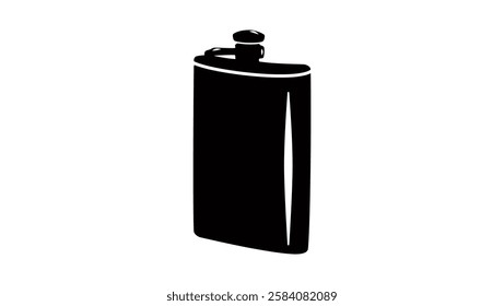 Hip Flask symbol, black isolated silhouette