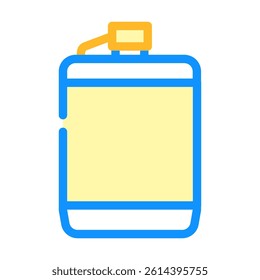 hip flask titanium ultralight color icon vector. hip flask titanium ultralight sign. isolated symbol illustration
