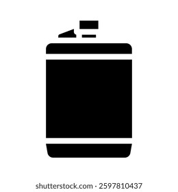 hip flask titanium ultralight glyph icon vector. hip flask titanium ultralight sign. isolated symbol illustration