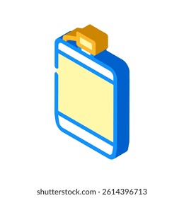 hip flask titanium ultralight isometric icon vector. hip flask titanium ultralight sign. isolated symbol illustration