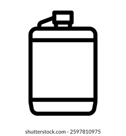 hip flask titanium ultralight line icon vector. hip flask titanium ultralight sign. isolated contour symbol black illustration