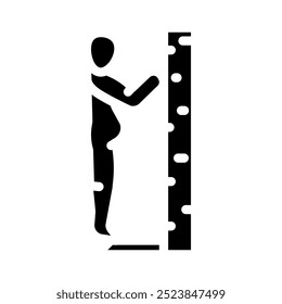 hip flexor stretch pregnant fitness glyph icon vector. hip flexor stretch pregnant fitness sign. isolated symbol illustration