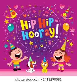 Hip hip hooray - Happy Birthday celebration design