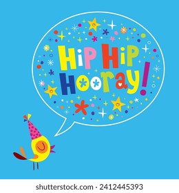 Hip hip hooray - unique lettering birthday celebration design