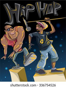 Hip Hop Art, Characters Band Event (Vector Art)