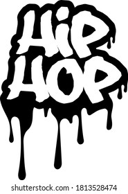 Hip Hop Bolt Dips Typography Logo Design For Dj Music.