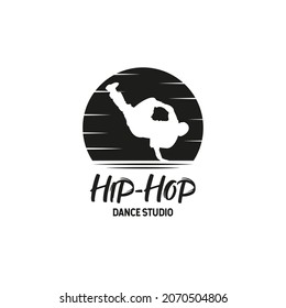 Hip Hop Dance Logo. Dance School or Studio Sign. Premium and luxury vector design