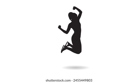 Hip hop dance silhouette design, dance silhouette with jumping style