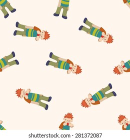 hip hop dancer , cartoon seamless pattern background