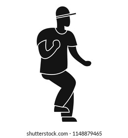 Hip hop dancer icon. Simple illustration of hip hop dancer vector icon for web design isolated on white background