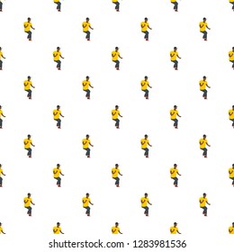 Hip hop dancer pattern seamless vector repeat for any web design
