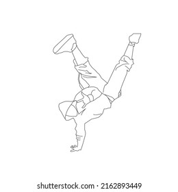 Hip hop dancer posing stock illustration