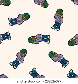 hip hop dancer ,seamless pattern