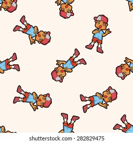 hip hop dancer ,seamless pattern