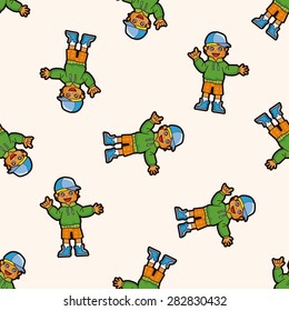 hip hop dancer ,seamless pattern