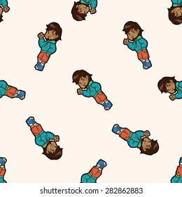 hip hop dancer ,seamless pattern