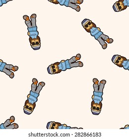 hip hop dancer ,seamless pattern