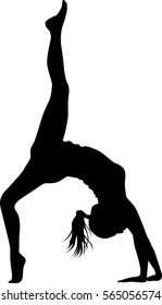 hip hop dancer silhouette on white background
