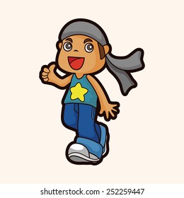 hip hop dancer theme elements