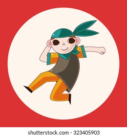 hip hop dancer theme elements