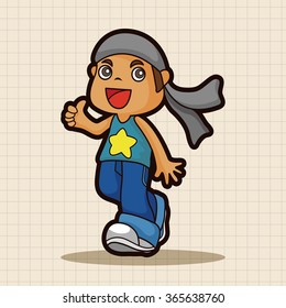 hip hop dancer theme elements