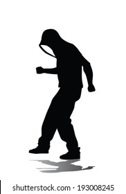 hip hop dancer vector silhouettes