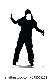 hip hop dancer vector silhouettes