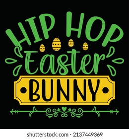 Hip hop easter bunny, vector file. 