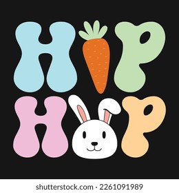 Hip Hop Easter Bunny Vector T-Shirt Design