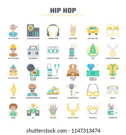 Hip Hop Elements , Thin Line and Pixel Perfect Icons