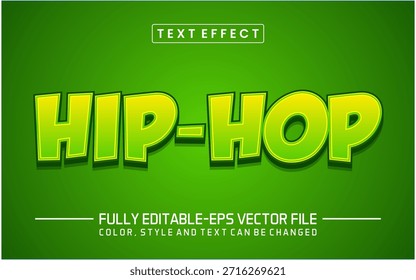 Fonte Hip hop Efeito de texto editável