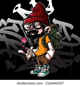 Hip Hop Graffiti Character