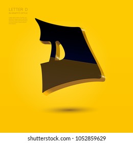 Hip Hop Graffiti Font Vector. 3D, Black metal full english alphabet. Realistic 3d alphabet in graffiti style.  3d Graffii letters