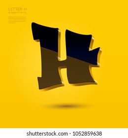 Hip Hop Graffiti Font Vector. 3D, Black Metal Full English Alphabet. Realistic 3d Alphabet In Graffiti Style.  3d Graffii Letters