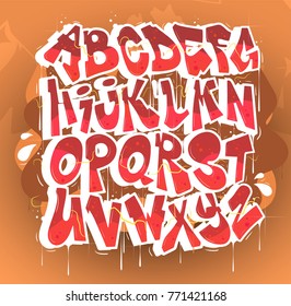 Hip Hop Graffiti Font Vector