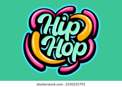 grafite de hip hop tipografia ilustração de arte