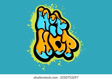 hip hop graffiti lettering typography art illustration