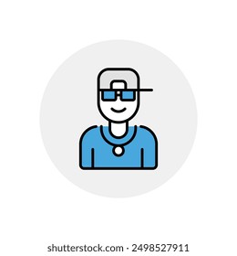 Hip Hop icon vector stock illustration