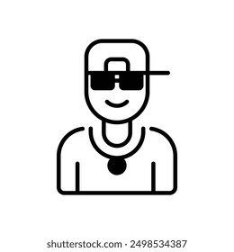 Hip Hop icon vector stock illustration
