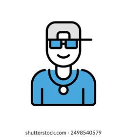 Hip Hop icon vector stock illustration