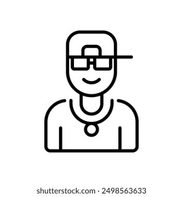Hip Hop icon vector stock illustration