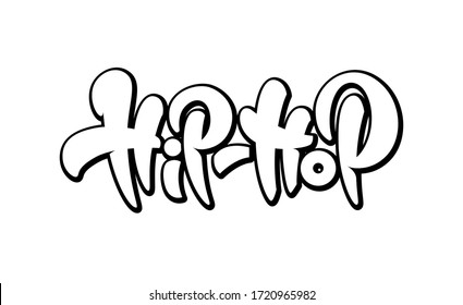 Hip Hop Lettering Custom Tag Style Characters. Artistic Cartoon Hand Drawn Sketchy Line Art Style. Vector Graphic.