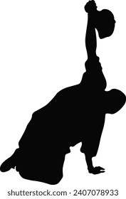 Hip Hop Man Silhouette. Vector Illustration.