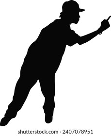 Hip Hop Man Silhouette. Vector Illustration.
