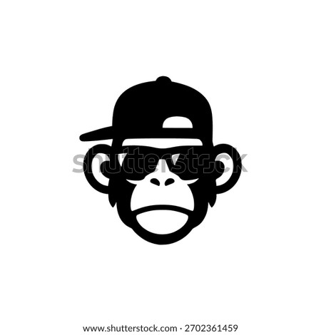 hip hop monkey creative logo vector illustration template design